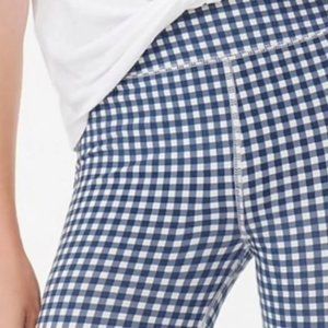 J. Crew Leggings Blue & White Gingham M